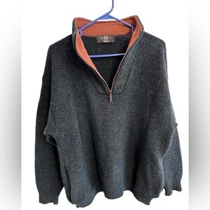 Vintage Orvis Men’s Green Donegal Wool Blend 1/4 Zip Sweater Outdoors Heritage